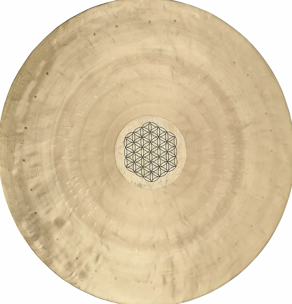 Meinl Sonic Energy 24" Wind Gong con battitrice, fiore della vita - per terapia di guarigione del suono, meditazione e yoga - lega di bronzo, garanzia di 2 anni, (WGFOL24)