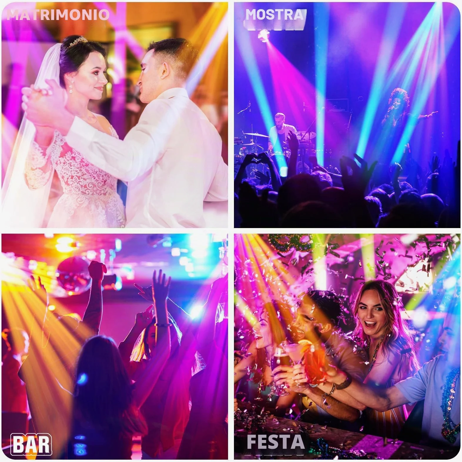 150W Teste Mobili LED RGBW Luci DJ Palco dmx512 Luce Discoteca Moving Head Spot Beam 18 Prisma per Matrimonio Bar Club Natale Halloween
