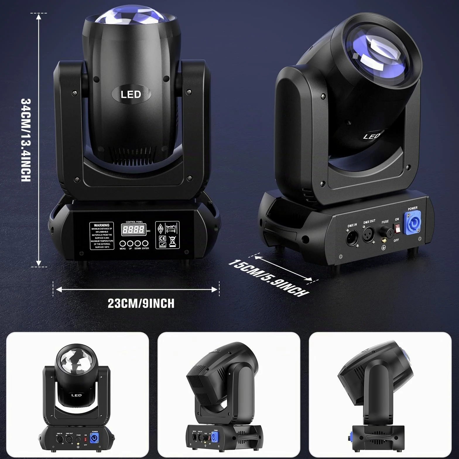 150W Teste Mobili LED RGBW Luci DJ Palco dmx512 Luce Discoteca Moving Head Spot Beam 18 Prisma per Matrimonio Bar Club Natale Halloween