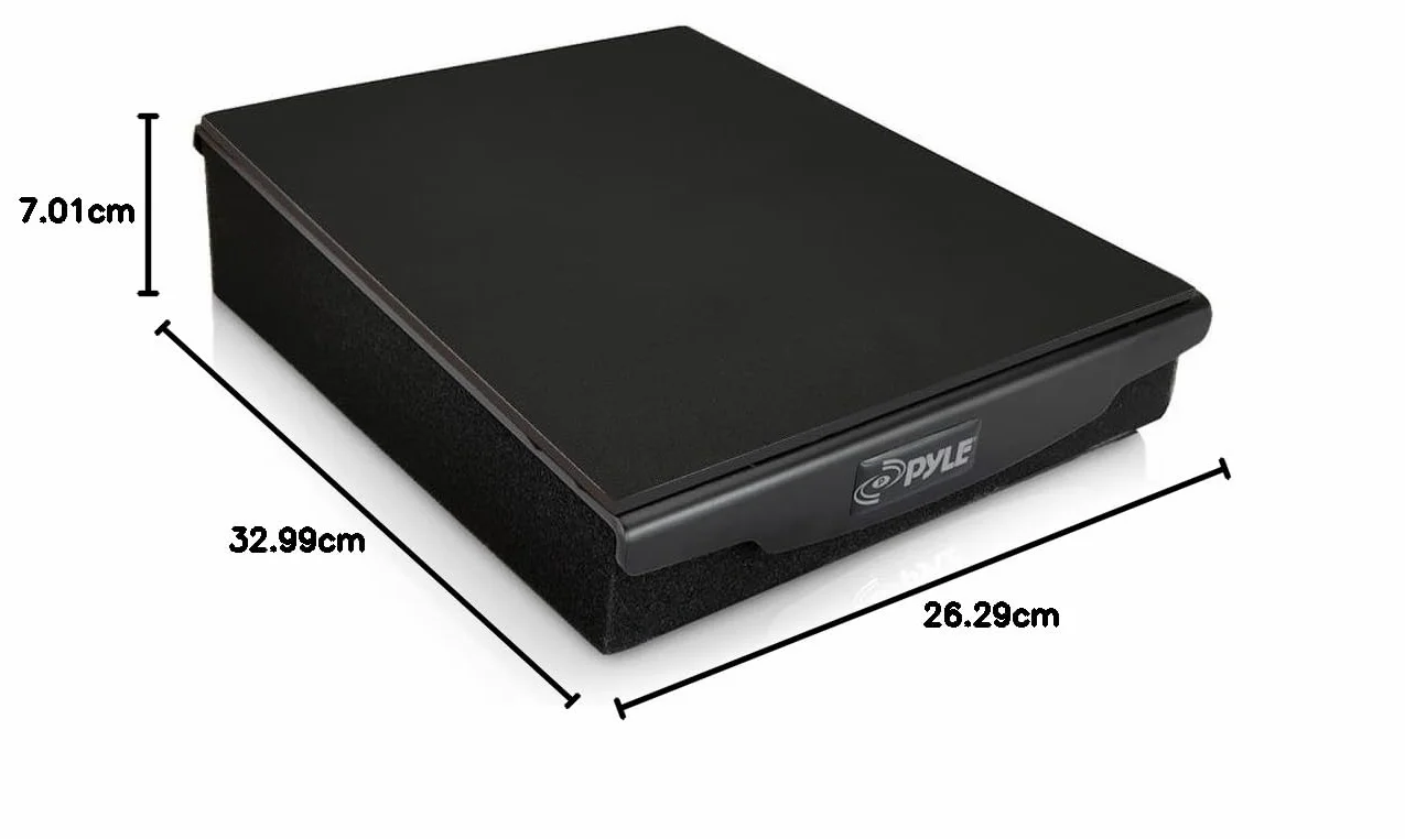 Pyle Schiuma di smorzamento suono altoparlanti, piattaforma isolamento acustico con stabilizzatore di rinculo con base in gomma per monitor da studio, subwoofer, altoparlanti (26,4 x 33 x 7,1 cm)