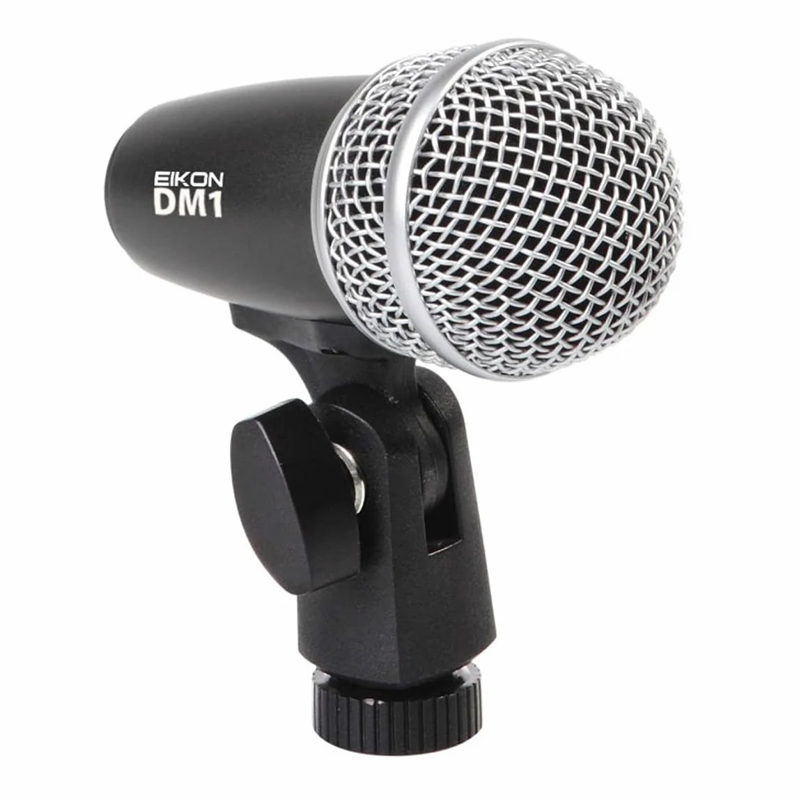 PROEL EIKON DM1 - Microfono dinamico professionale per percussioni + supporto microfono, Capsula Silver, Nero