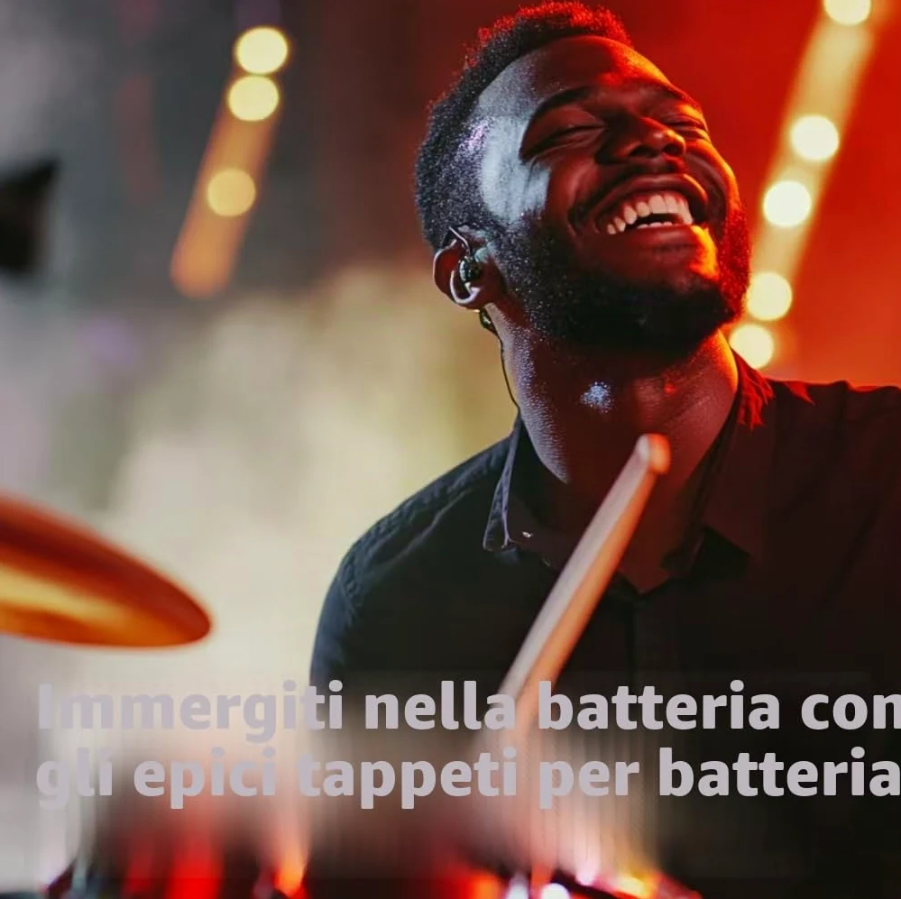 Tappeto per batteria da 1,2 x 1,8 m, antiscivolo, insonorizzato, per interni ed esterni, per batteristi, set di batteria elettronica, per esercitarsi con musica, tappetino protettivo per pavimenti