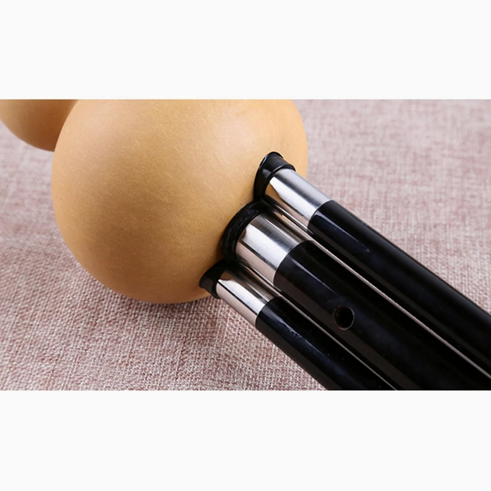 Natural Gourd Black Wood Gourd Flute Adult Beginner C Key/B Flat Hulusi Ethnic Musical Instrument Professionale Hulusi (Color : C key)