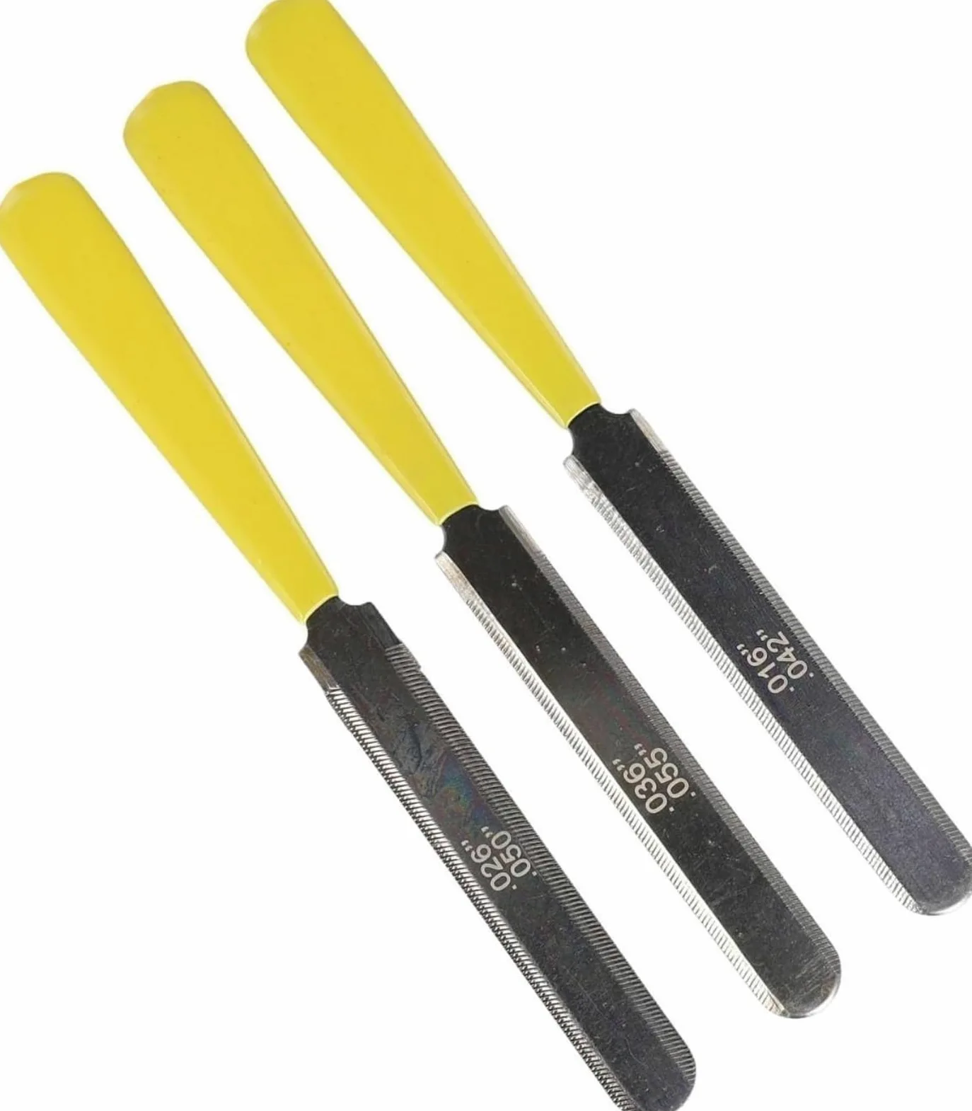 Set di 3 lime per capotasto per chitarra, progettate per uso professionale liutaio