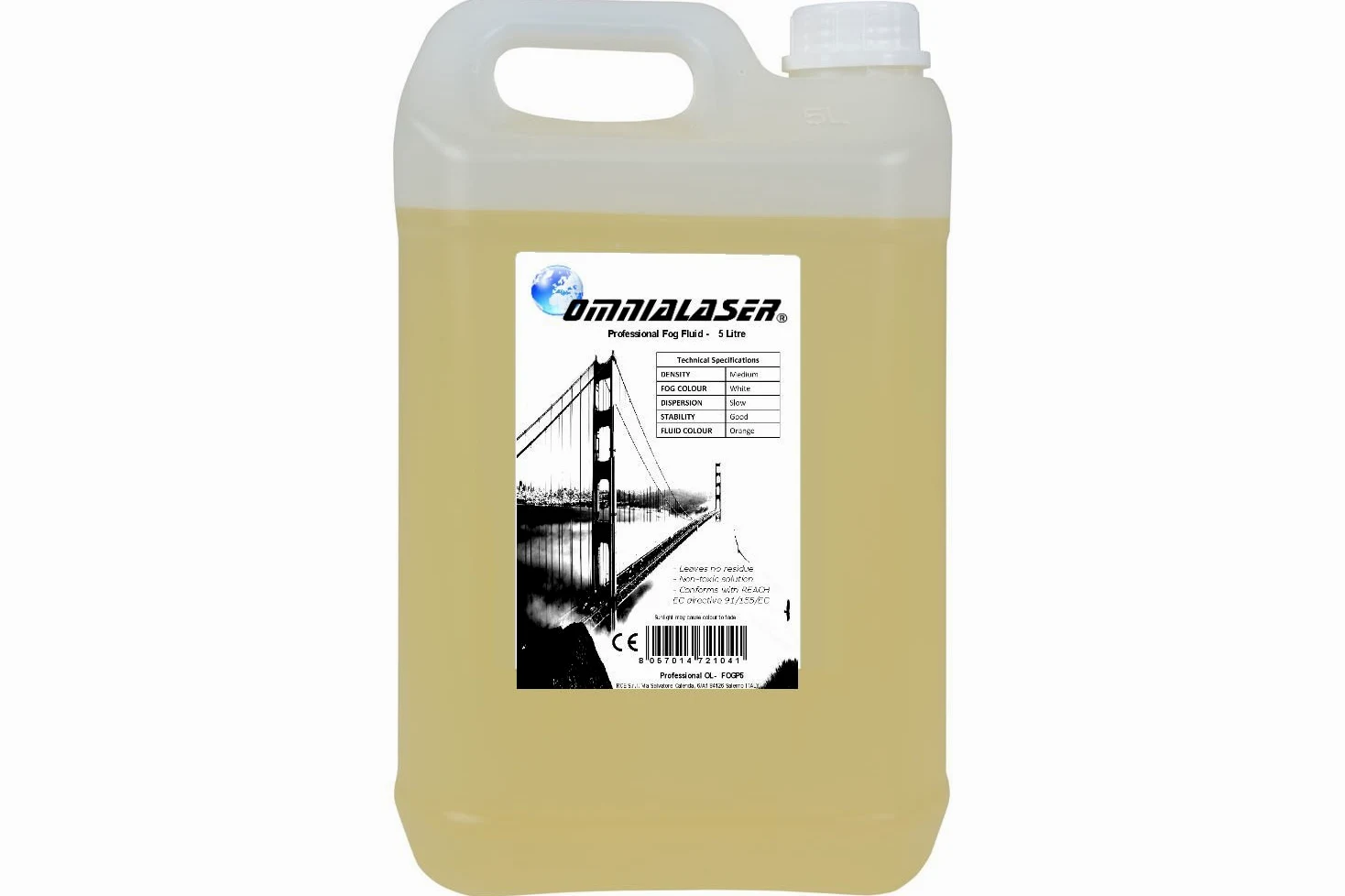 OL-FOGP5 Liquido per il fumo OmniaLaser Professional adatto per tutte le macchine del fumo 5 Litri (OL-FOGP5) … OL-FOGP5