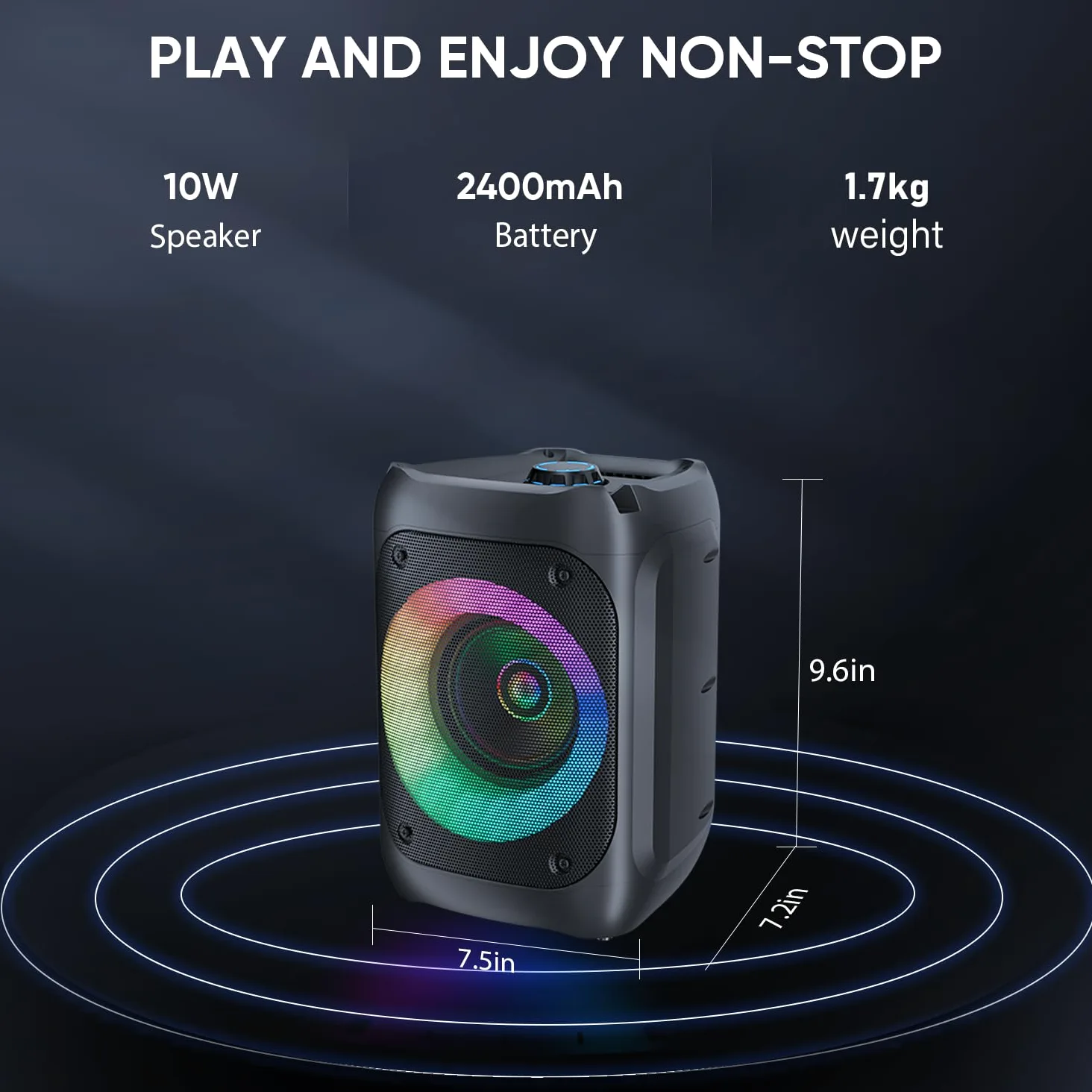 Ankuka Karaoke con 2 Microfoni Karaoke Professionale Completo con 1 Microfono Wireless & 1 Microfono con Cavo Cassa Karaoke Potatile PA Sistema e Luce LED, Supporta Bluetooth/TF/USB/AUX/FM/TWS