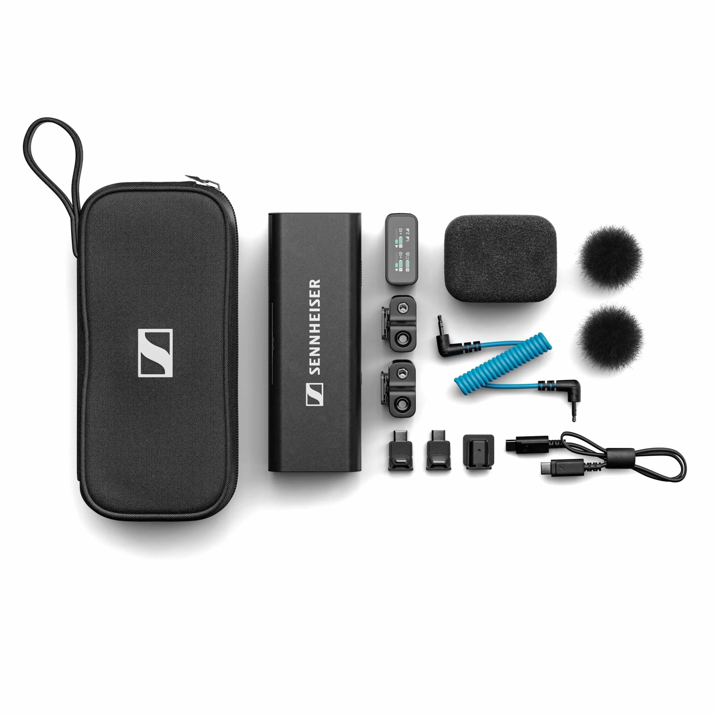 Sennheiser PROFILO WIRELESS 2 canali All-In-One 2,4 GHz Sistema microfonico a clip e portatile | Include ricevitore, funzione float a 32 bit, 2 microfoni a clip (700266)