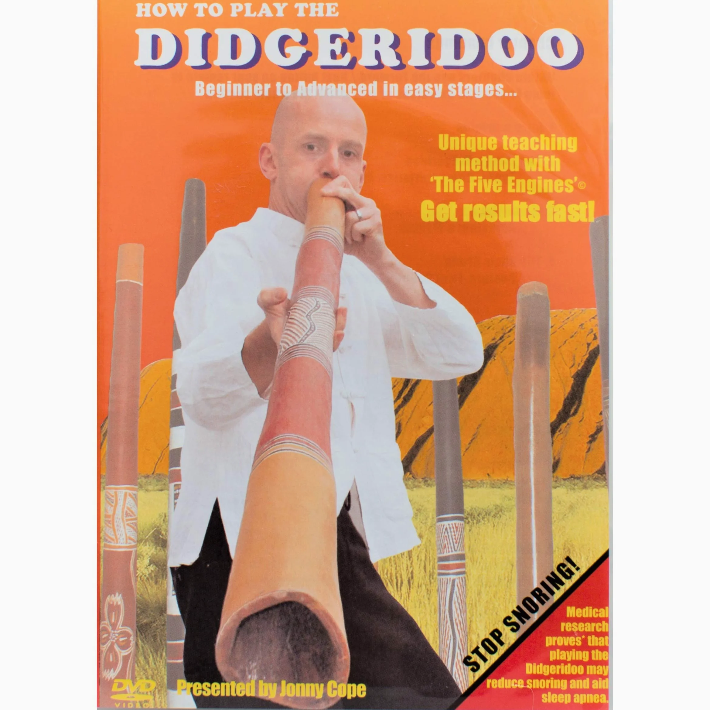 Didgeridoo 120cm - bambù - didgeridoo per principianti - incluso DVD come suonare il didgeridoo