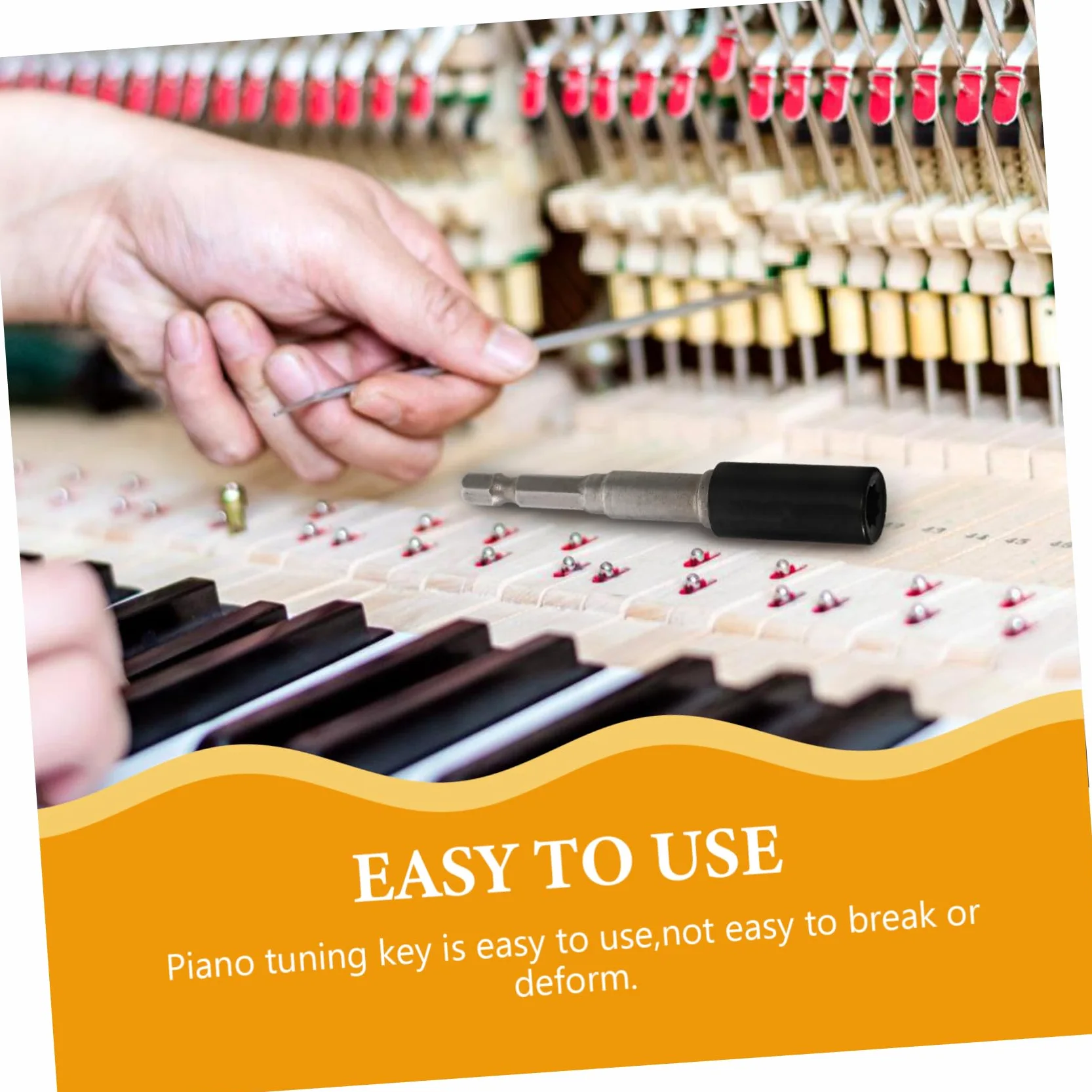 Chiave in Acciaio Manganese e Plastica Professionale per Accordatura Pianoforte Strumento Preciso per Pin di Accordatura, Kit per Appassionati e Professionisti