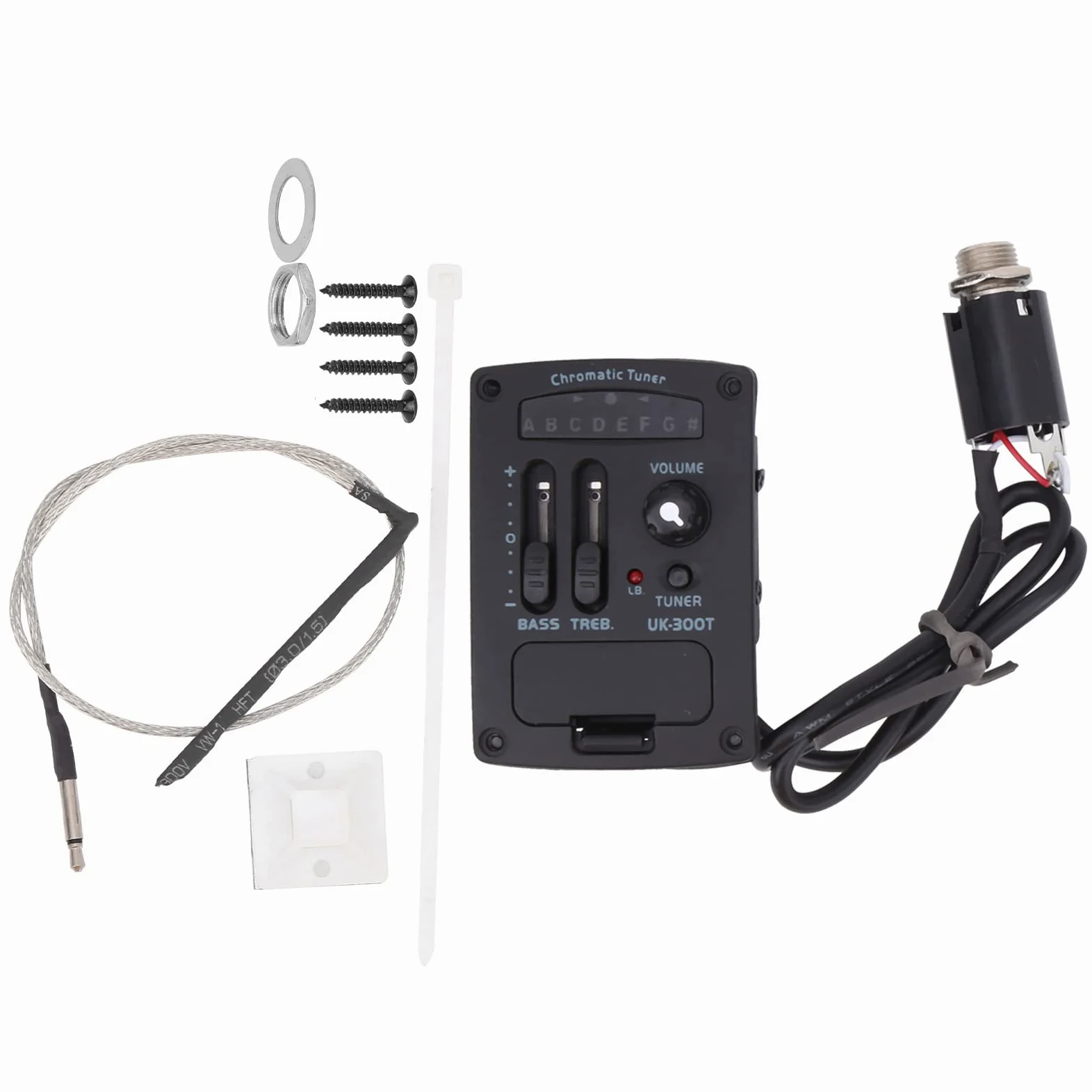 Ukulele Accessori, 2 Band EQ Amplificatore Equalizzatore Preamplificatore Pickup, for Ritiro, Pratica, In Registrazione