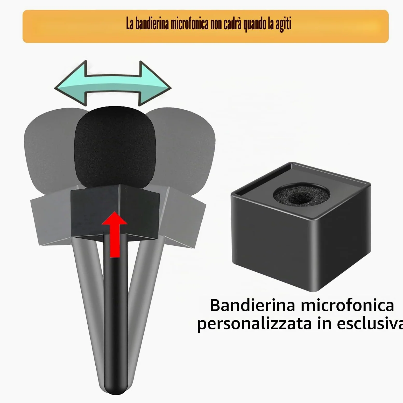 Magnético Supporto per DJI Mic 3/Mini/1/2/Rode Wireless GO II/Insta360 X5 Air Manico Rig Mic Flag Intervista Lavalier Microfono Wireless Adattatore Supporto Portatile per Hollyland Lark M1/per Synco