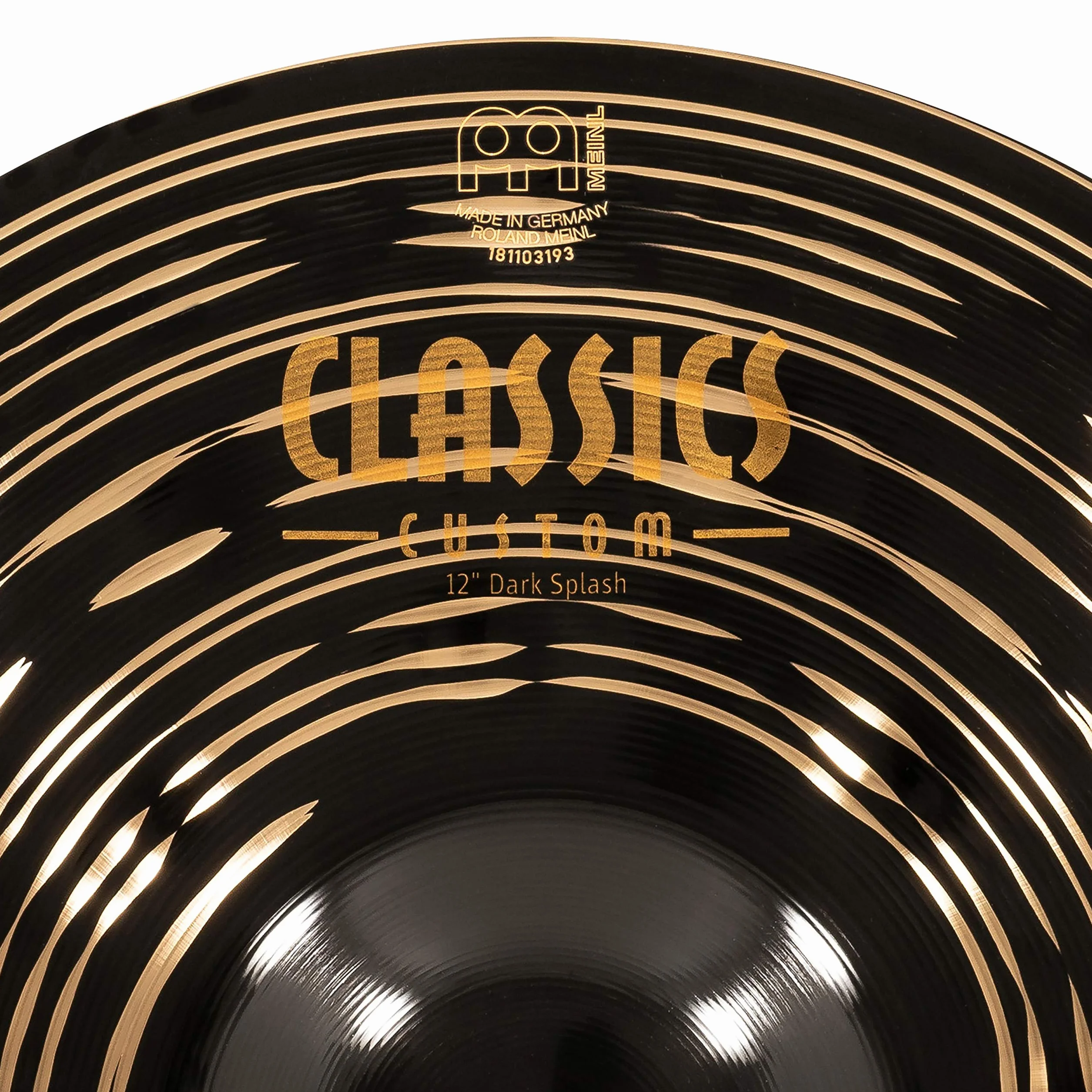 Meinl Cymbals Classics Custom Dark Piatto Splash 12 pollici (30,48cm) per Batteria - Bronzo B12, Finitura Scura, Prodotto in Germania (CC12DAS)