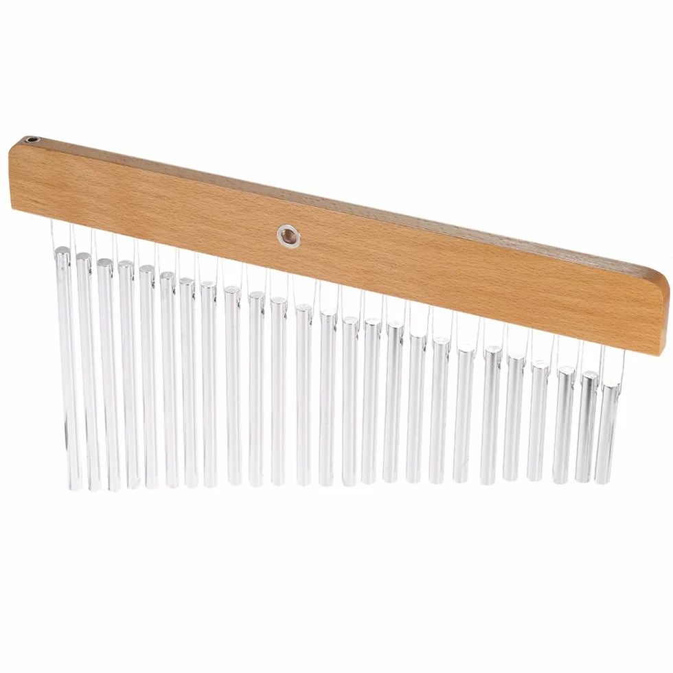 Chimes - Scacciapensieri per bar, 25 bar, con percussioni monopetto (argento)