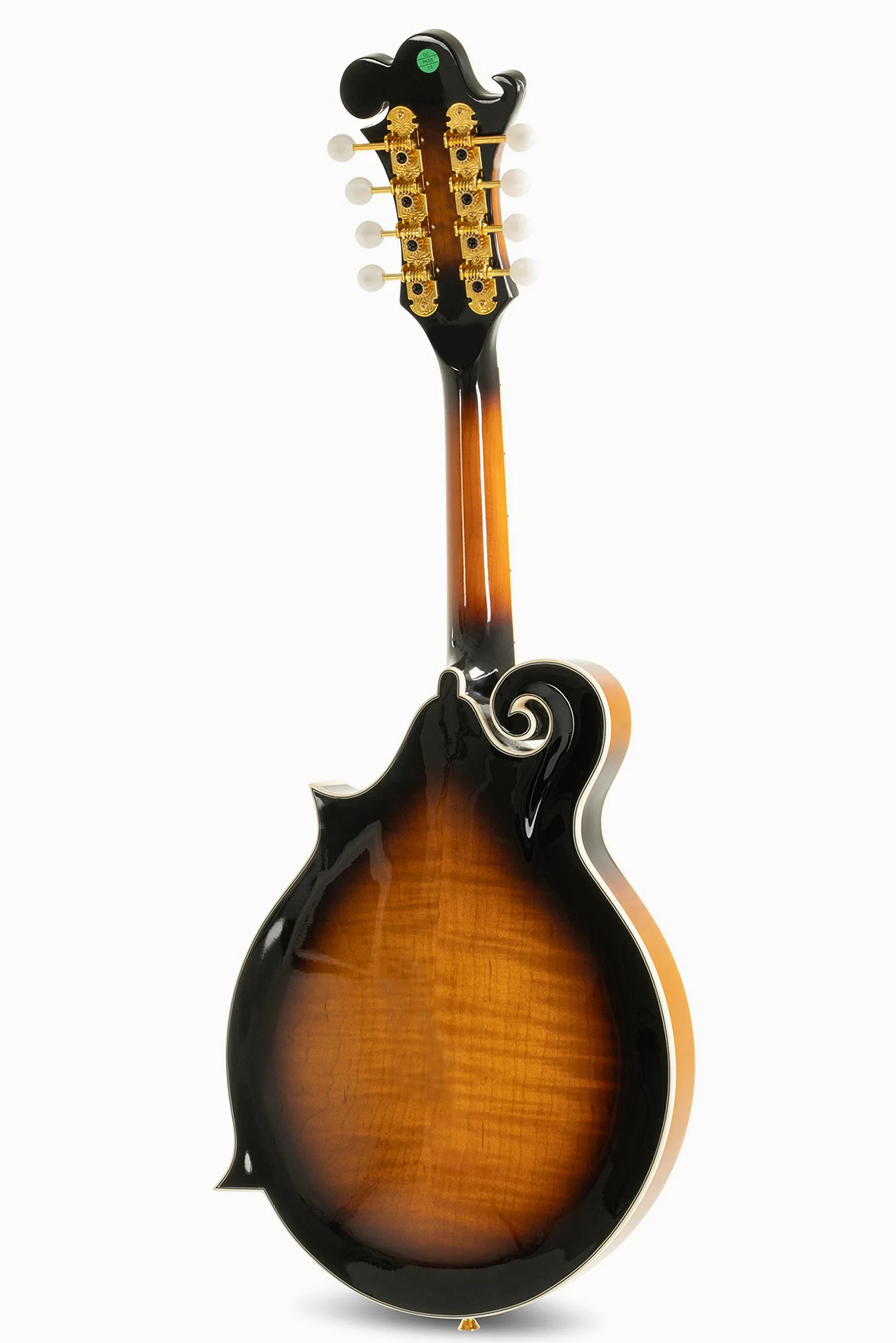 GEWA Mandolino F-2 Premium - Tavola armonica in abete massello - Fondo/fasce in acero massello - Fondo marezzato - Incl. custodia Premium - Finitura lucida Vintage Sunburst