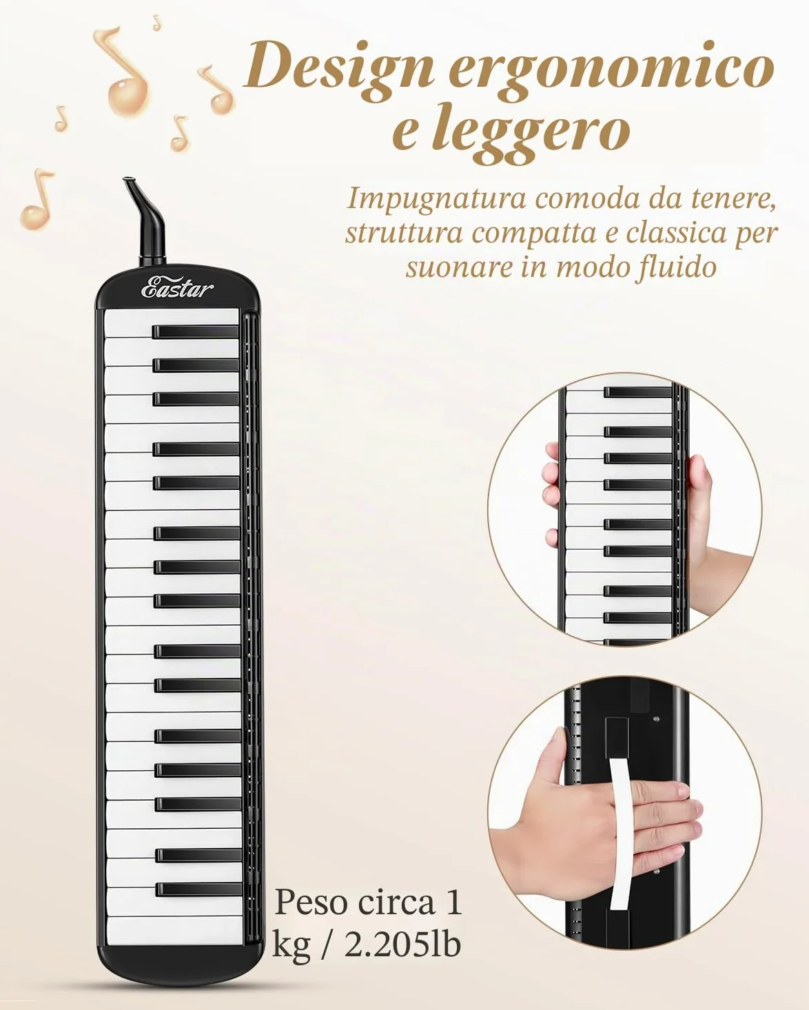 Eastar 37 key Melodica Black