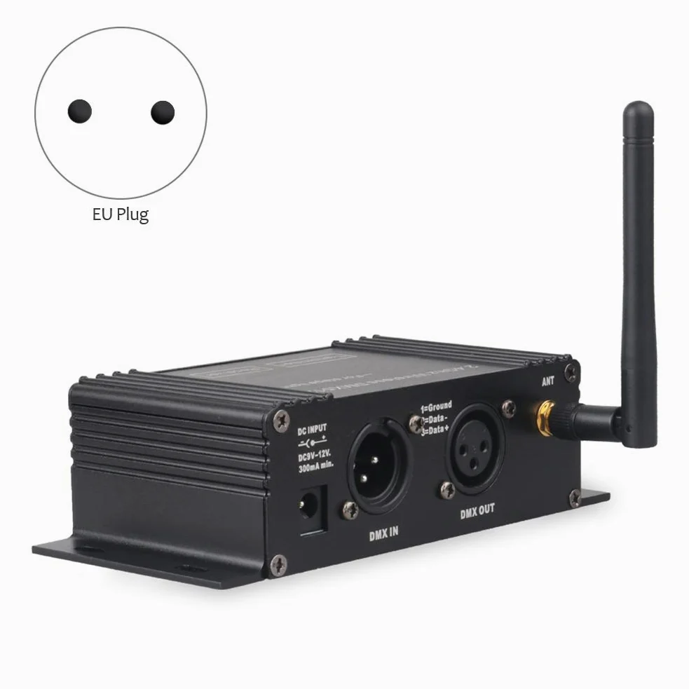 512 Wireless Controller Ricevitore Trasmettitore Display LCD Potenza Regolabile per Disco DJ Stage Bar Light-EU Plug