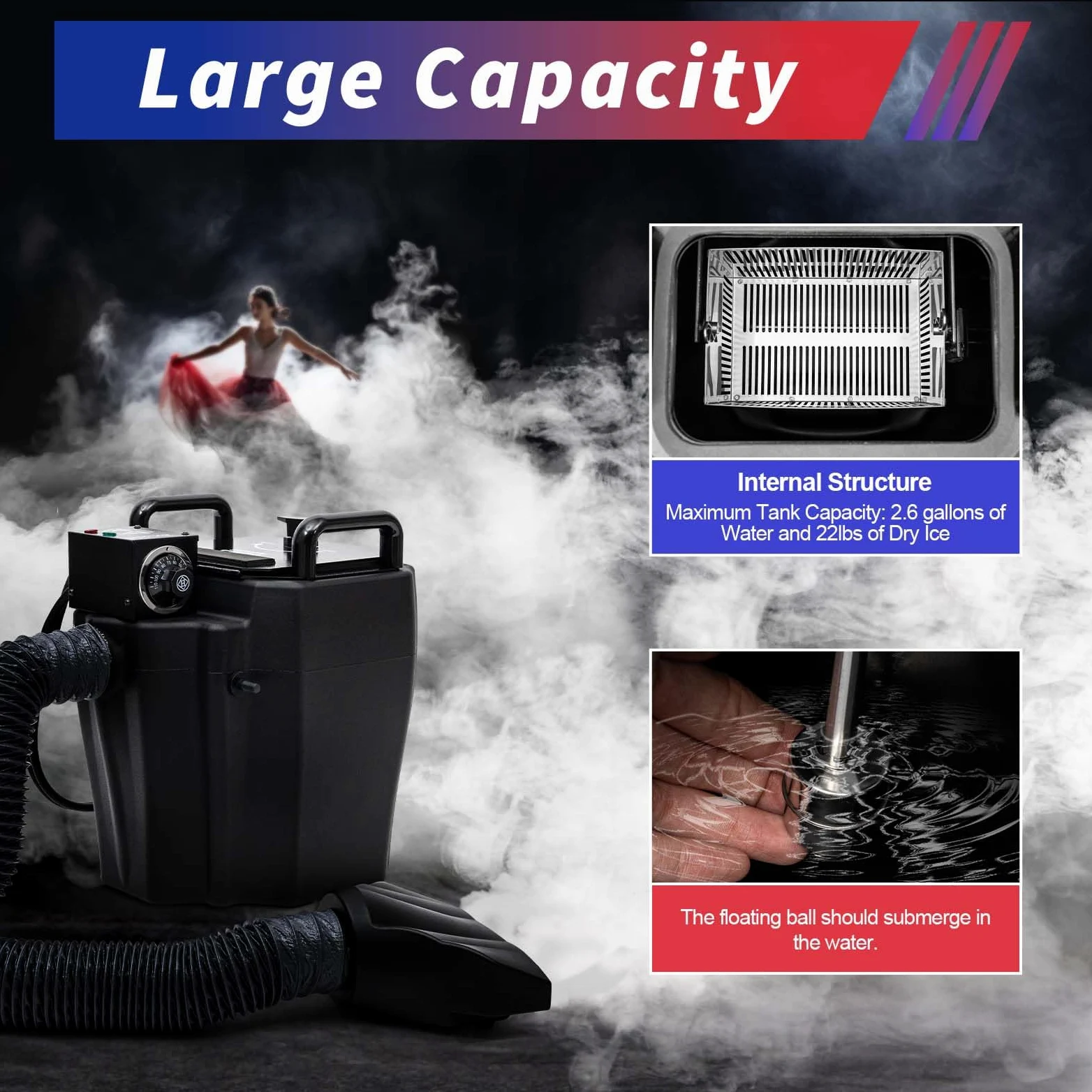 Macchina per nebbia da 3500 W, macchina per nebbia, per Halloween, concerti, discoteche, matrimoni, feste di carnevale, 1614ft²