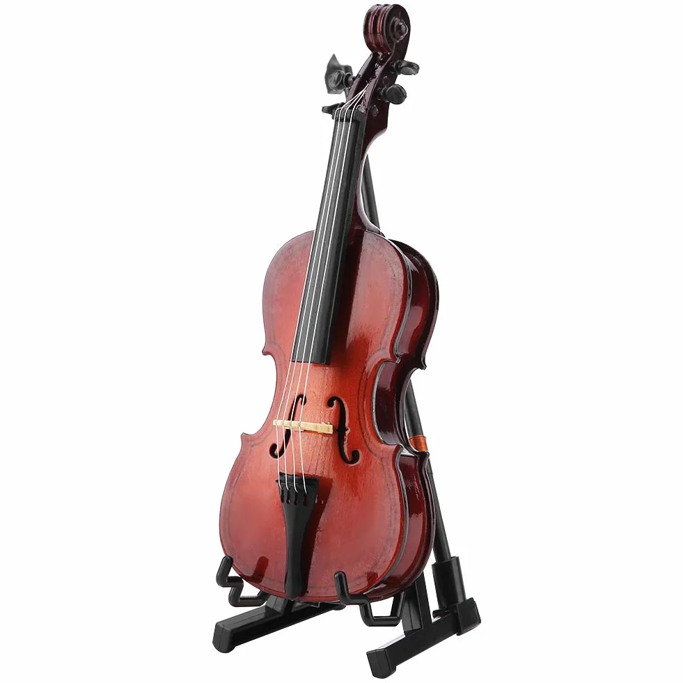 Modello di violoncello in Miniatura Modello di violoncello in Legno 14cm Strumento Musicale per casa delle Bambole Ornamenti Artigianali per Artigianato Ornamento per casa da caffè