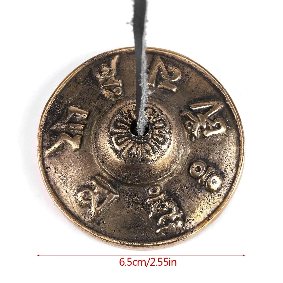 Piatti Tibetani Tingsha, Campanelli in Ottone Sanscrito Per Meditazione, Campanelli Per Dita in Ottone Per Musical Buddista