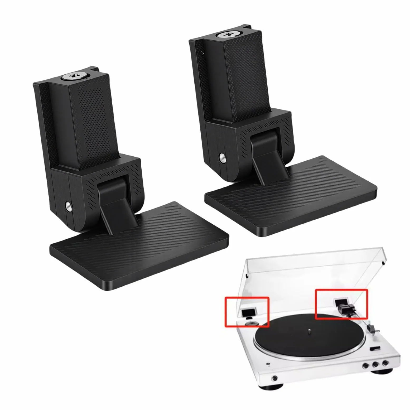 FILFEEL Technica Cerniere Copertura Giradischi – Cerniere di Ricambio per Giradischi LP120 LP60X LP140 LP5 LP3 LP70X PS-HX500 Dual CS 429 a Trazione Diretta – Confezione da 2 in Plastica ABS