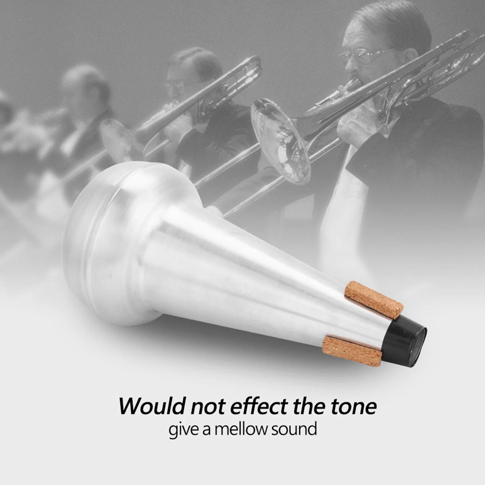 Silenziatore per trombone, sordina per trombone, pregevole fattura Forte e durevole Lunga durata per gli amanti della musica di pratica del trombone Principiante