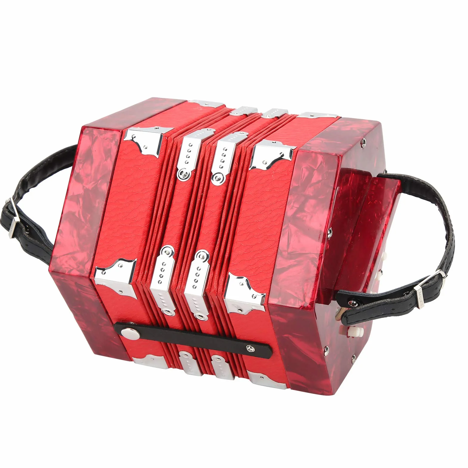 con tracolla regolabile Strumento a fisarmonica Fisarmonica professionale Concertina, per musica(red)