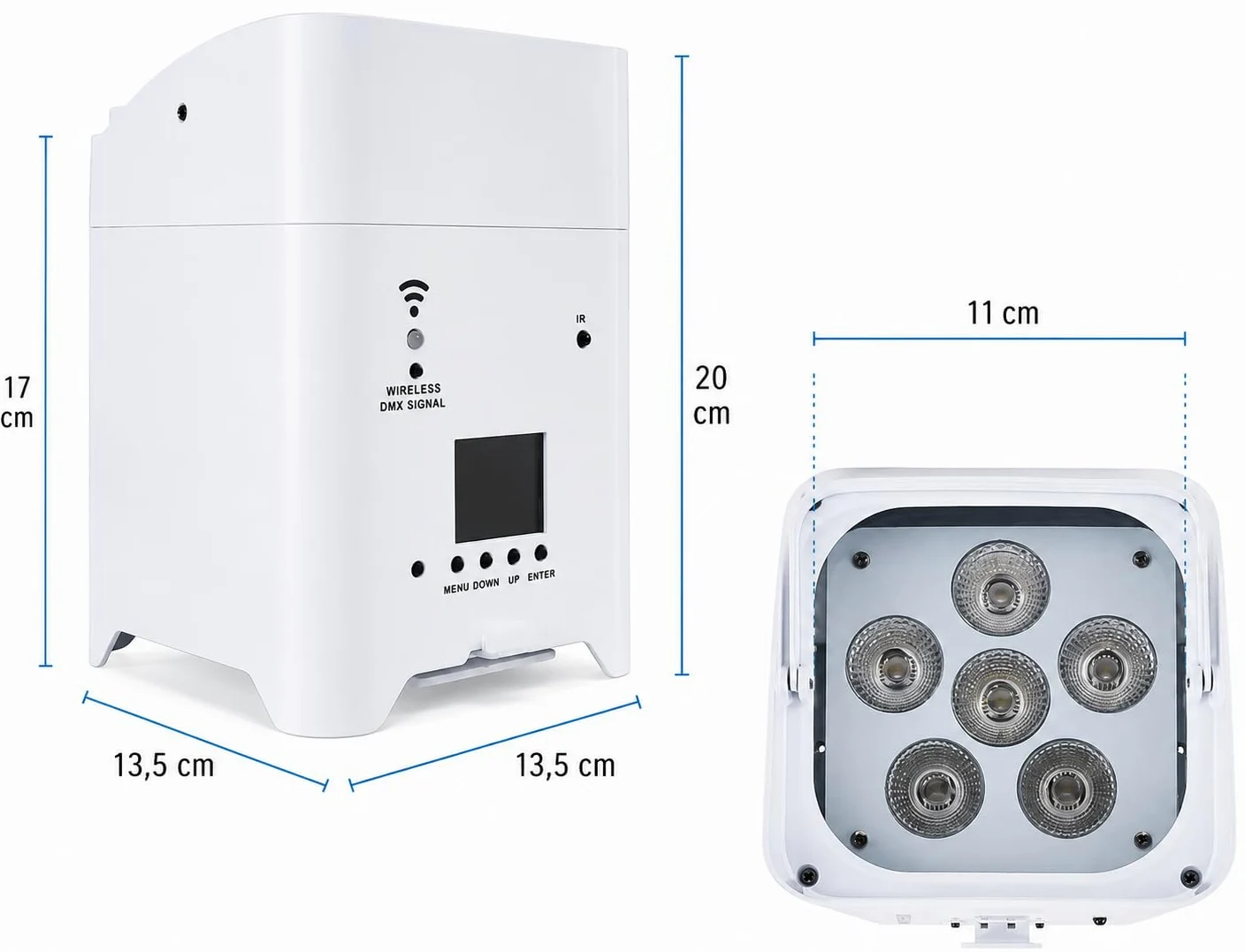 NLIGHTING Faretto PAR LED Wireless 9600mAh RGBWAUV 6in1 WiFi, DMX e Telecomando, IP65 Ricaricabili per Eventi, Matrimoni, Palchi e Illuminazione Architetturale, Eventi Uplight Professionale
