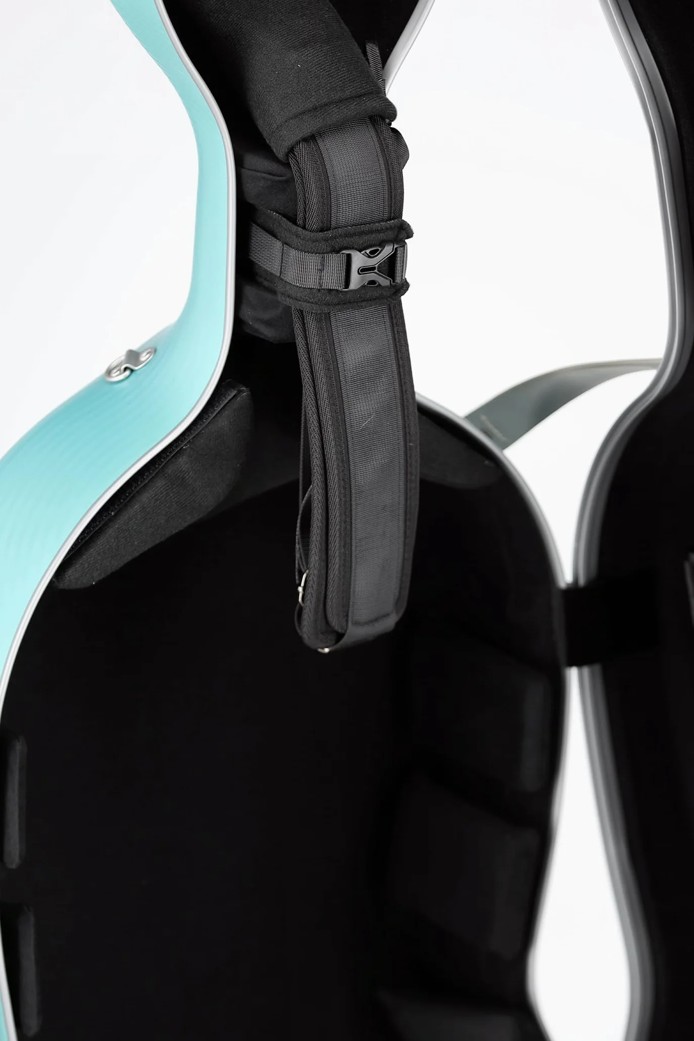 GEWA Custodia per violoncello FUN Series policarbonato 4/4 Verde/Grigio, interno nero, 2 cinghie zaino rimovibili, tasca accessori, sospensione imbottita, maniglia laterale aggiuntiva