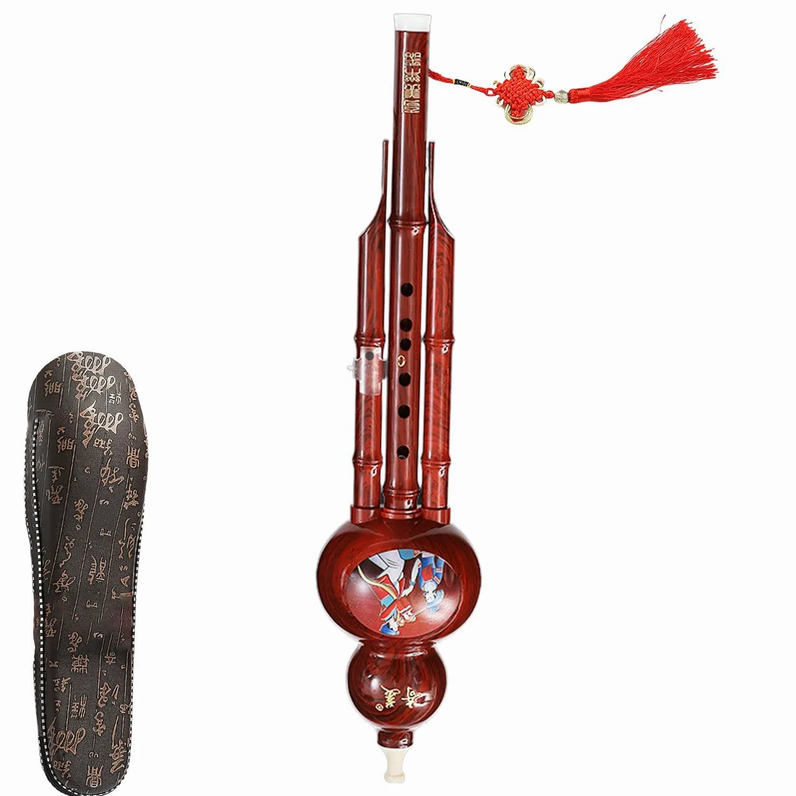 Flauto di, strumento etnico, Hulusi fatto a mano cinese - Flauto di etnico per bambini - Strumento educativo musicale con suono caldo e morbido per appassionati, bambini, professi