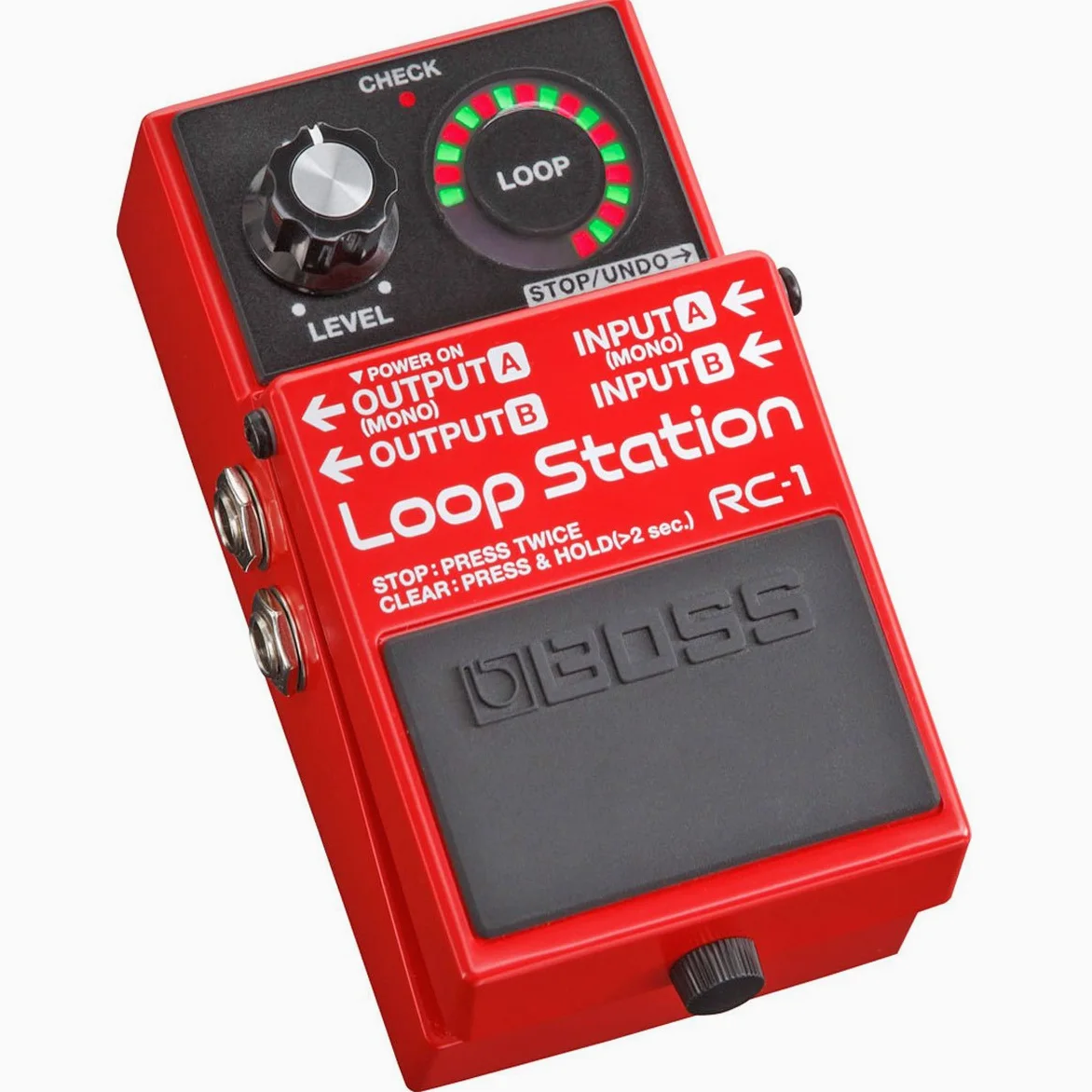Boss RC-1 Loop Station Looper Pedale + cavo patch Keepdrum 30 cm