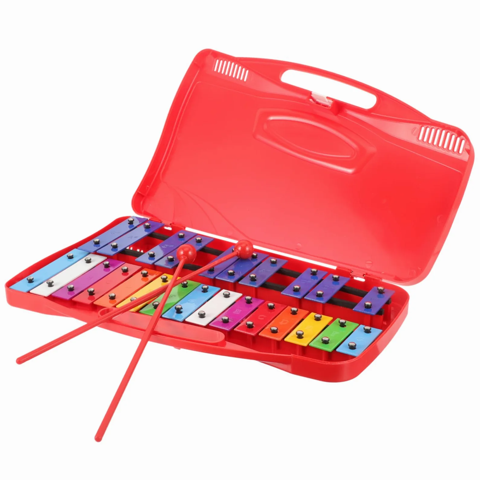 TOYANDONA Xilofono per Bambini 25 Toni, Strumento a Percussione Sicuro e Affidabile Corpo in Plastico e Ferro, per L'apprendimento Precoce e Giochi Educativi