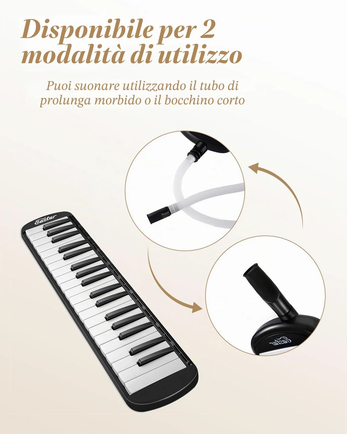 Eastar 37 key Melodica Black