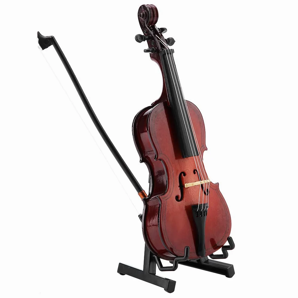 Modello di violoncello in Miniatura Modello di violoncello in Legno 14cm Strumento Musicale per casa delle Bambole Ornamenti Artigianali per Artigianato Ornamento per casa da caffè
