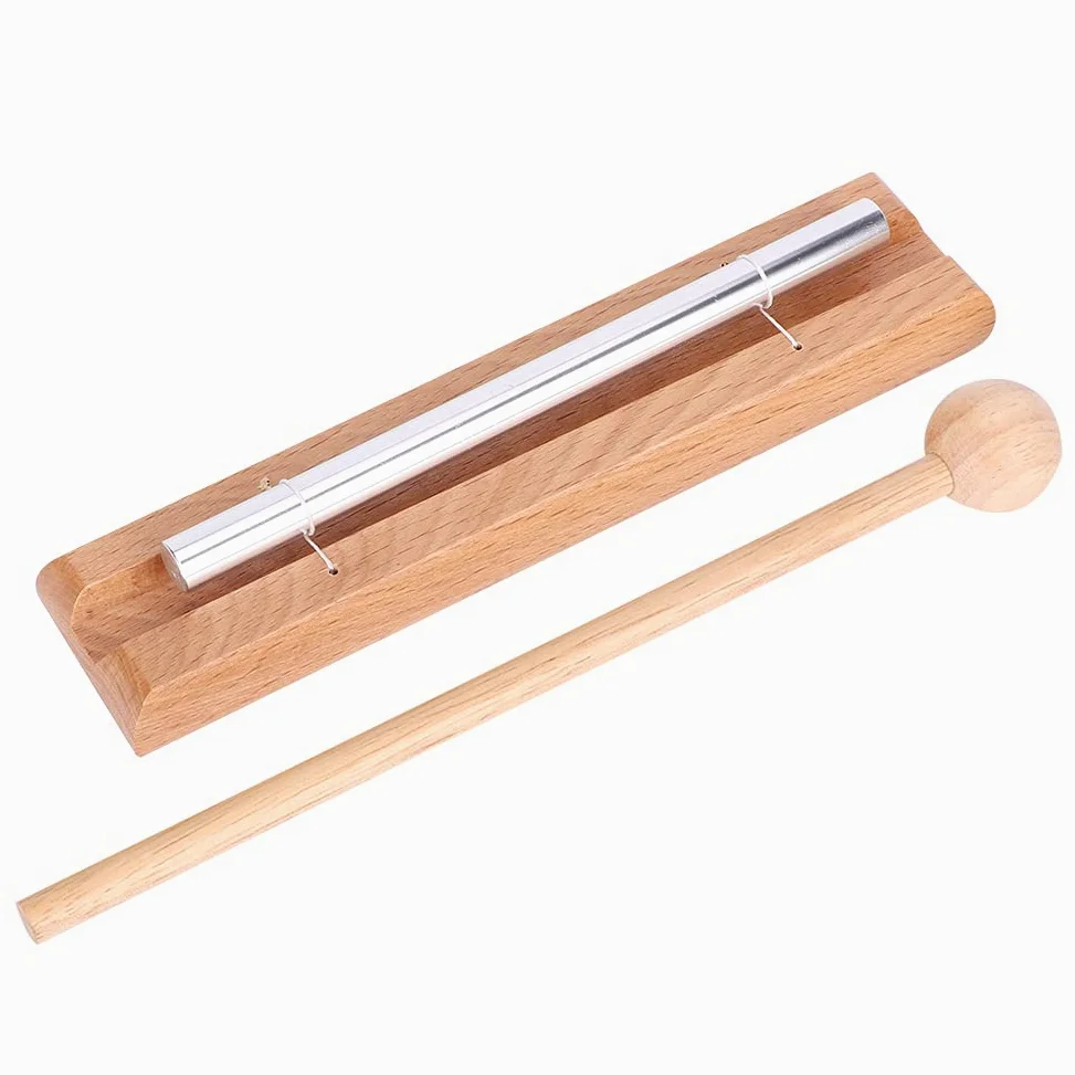 Carillon per Meditazione, Carillon a Mano Solista Campanello per Meditazione in Legno Campana per Strumento a Percussione Solista Campana a Mano per Insegnante per Preghiera, Yoga, Aula