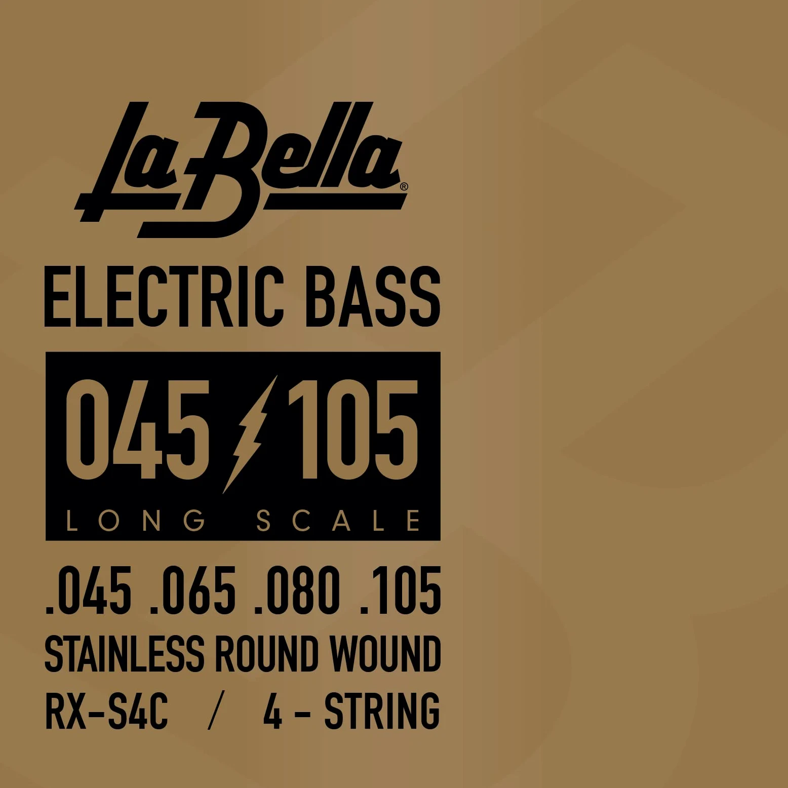La Bella Strings »RX SERIES STAINLESS STEEL - RX-S4C - E-BASS« Corde per Basso Elettrico - Stainless Steel - 045-105