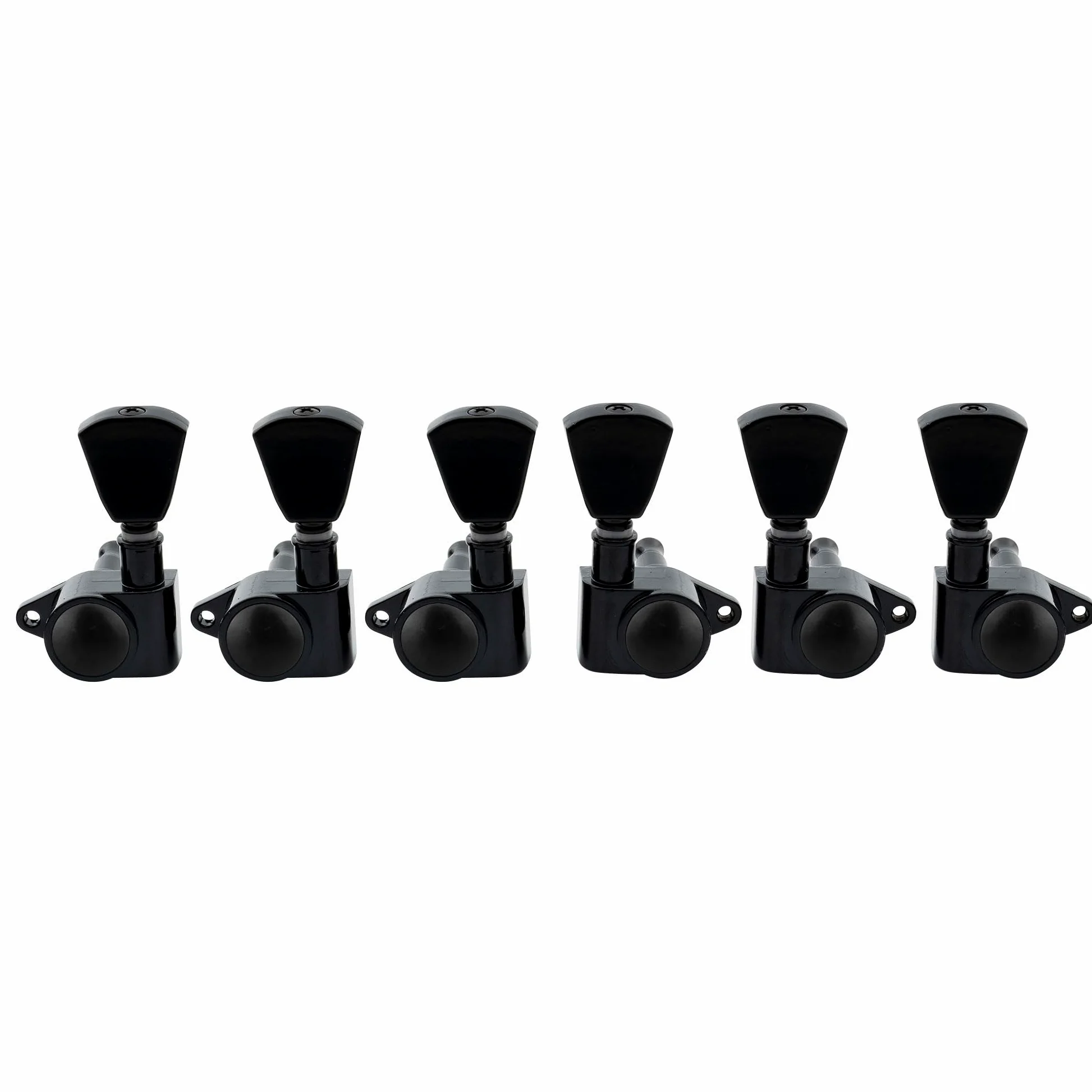 Musclily Economy 3L3R Roto Style Sealed Chitarra Meccaniche Set per Epiphone Les Paul SG ES, Keystone Button Nero