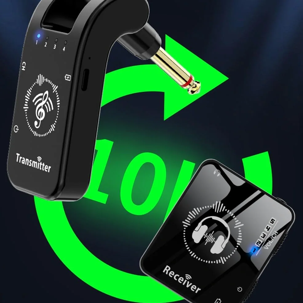 Cuffia di monitoraggio, Wireless In Ear Monitor System Con Trasmettitore E Ricevitore Per Stadio, Trasmissione Wireless Auricolare Monitor
