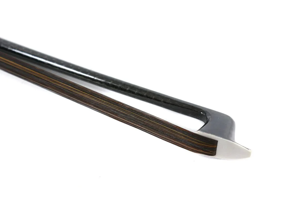 4/4 full size violino Arco Forte luce Fibra di Carbonio Stick Snakewood Rana Arco Naturale capelli bel modello intarsio