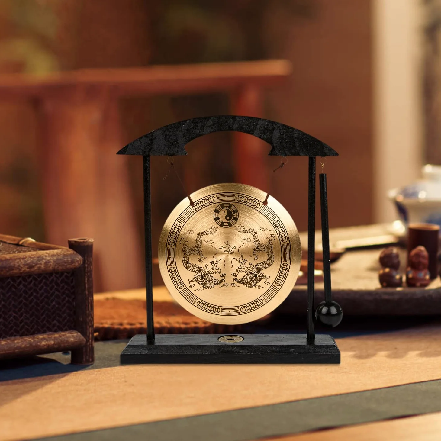 Asian Home Feng Shui Gong Zen Art Ottone Feng Shui Desktop Gong