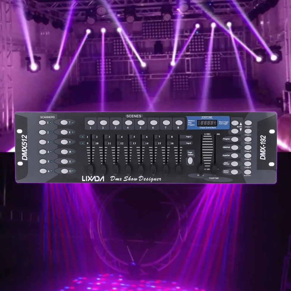 Lixada 192 Canali DMX512 Console Controllo Luce della Fase Discoteca DJ …