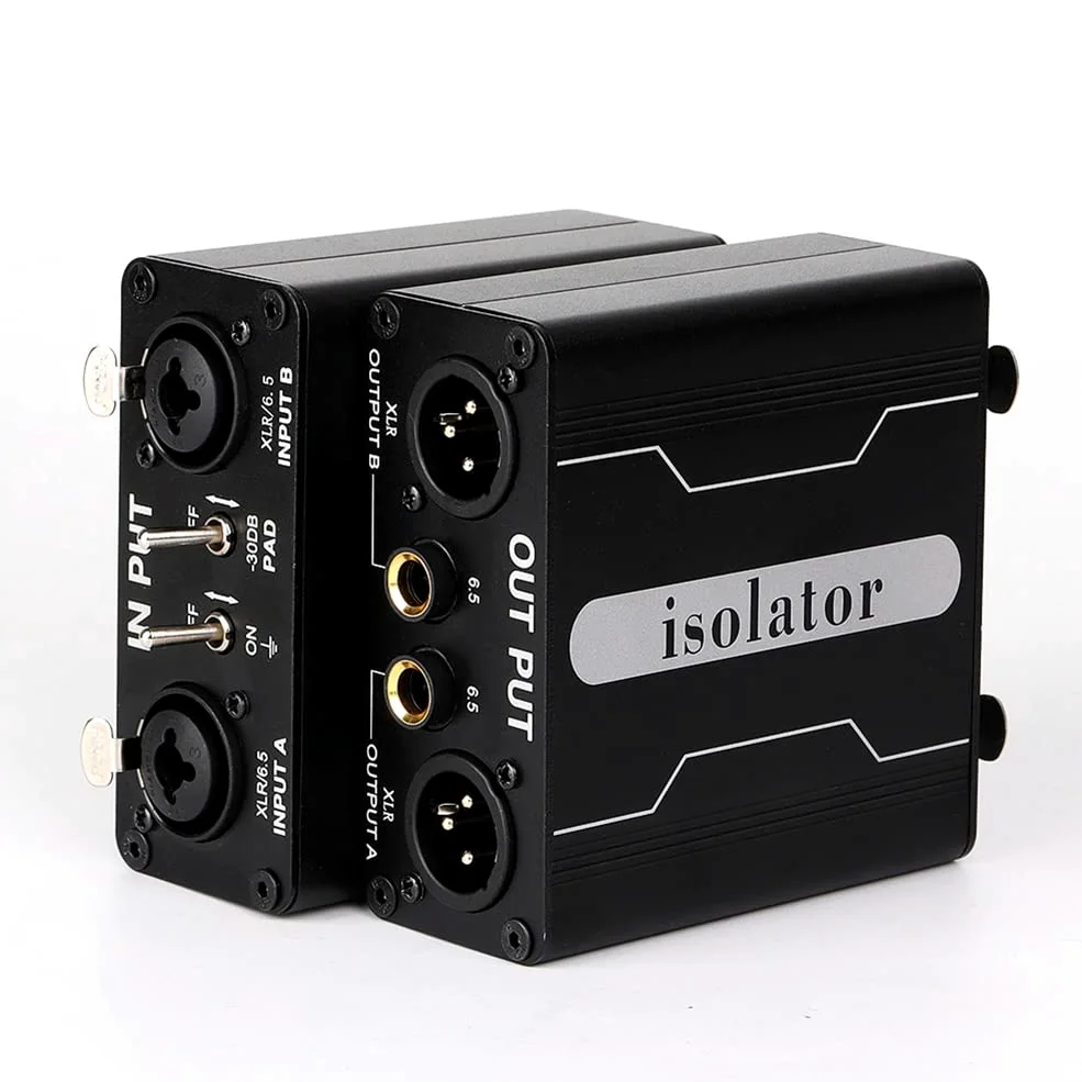 1 Pezzo GX200 Isolatore Audio Mixer XLR A Doppio Canale 6.5 Isolatore Audio Corrente Suono Mixer Rumore Microfono Filtro Terra Comune, 500371556