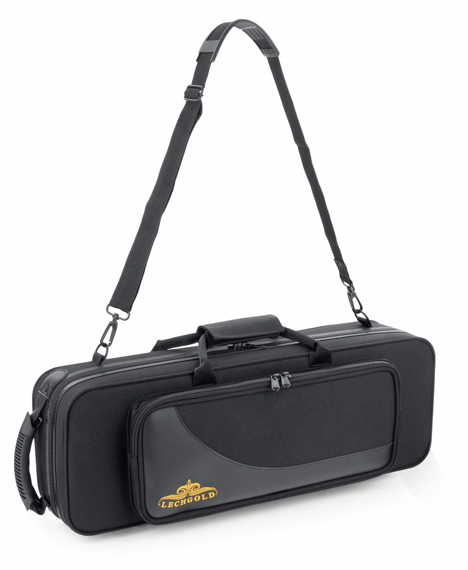 Custodia Leggera Lechgold per Sassofono Soprano Dritto - Lightcase per sassofoni soprano dritti con S-bow applicato - Tasca esterna - Imbracatura zaino - Scomparti separati per accessori - Nero