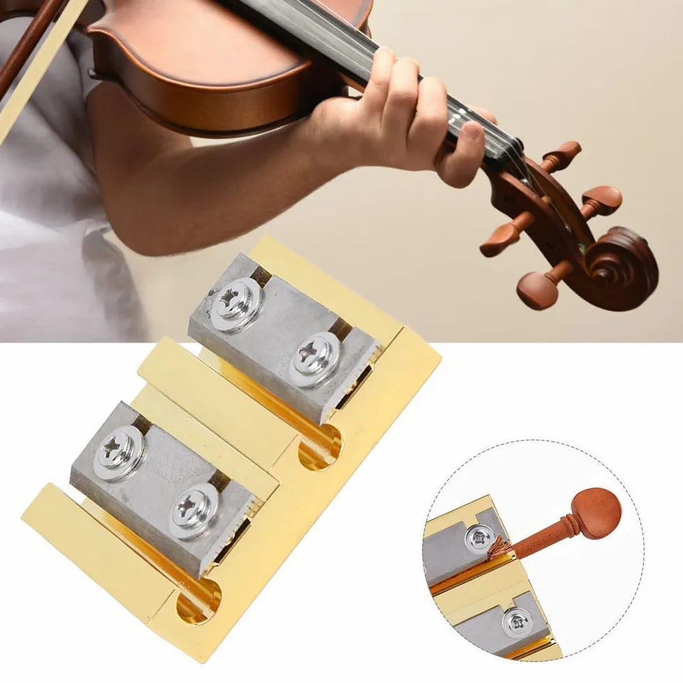 Rasoio a pioli per violino, in ottone professionale, Strumento per manutenzione violino, Accessorio musicale per 4/4 e 3/4, for Violinisti e Liutai in studio o concerti