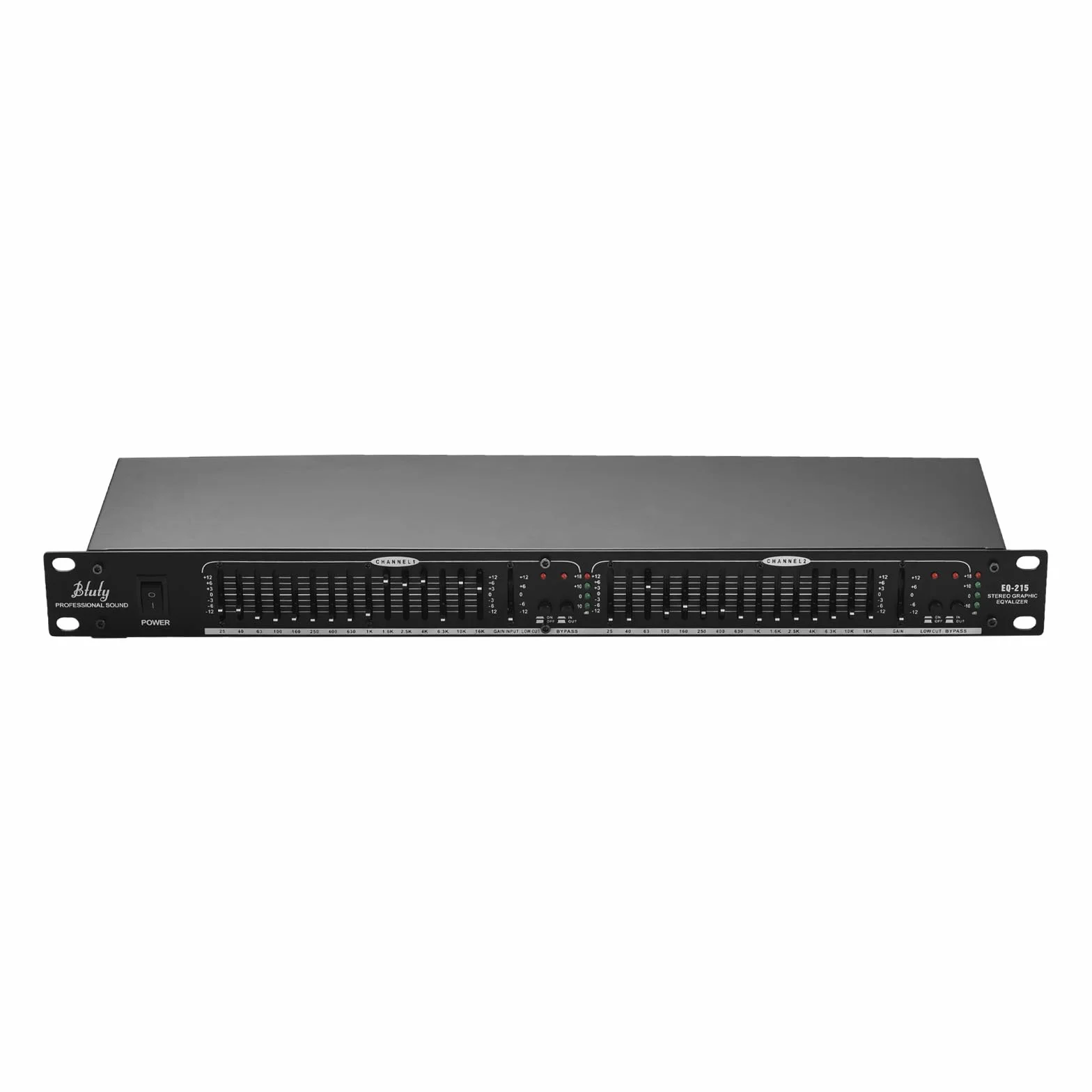 Btuty Eq-215 Equalizzatore A 15 Bande A Doppio Canale 1u Equalizzatore Grafico Stereo A 2 Canali Con Montaggio Su Rack