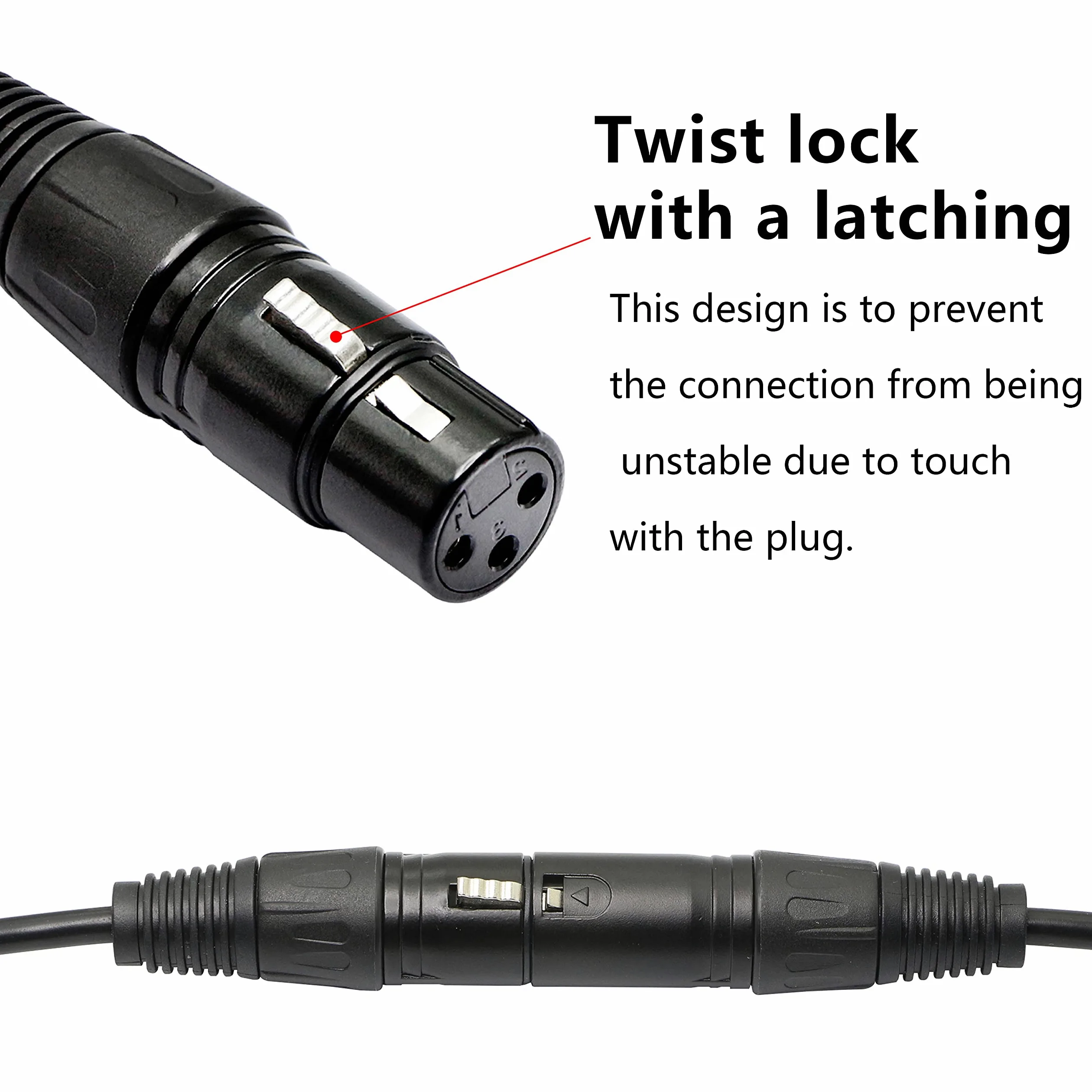 GELRHON Adattatore XLR 3 pin a RJ45 femmina, XLR maschio, cavo di prolunga per connettori di rete