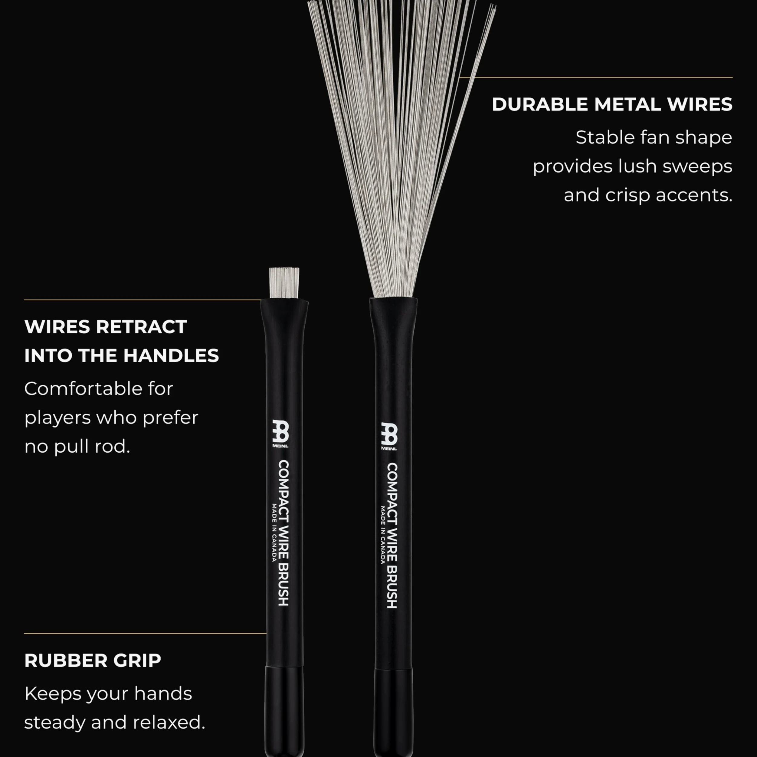 Meinl Stick & Brush - COMPACT WIRE BRUSH (SB301)