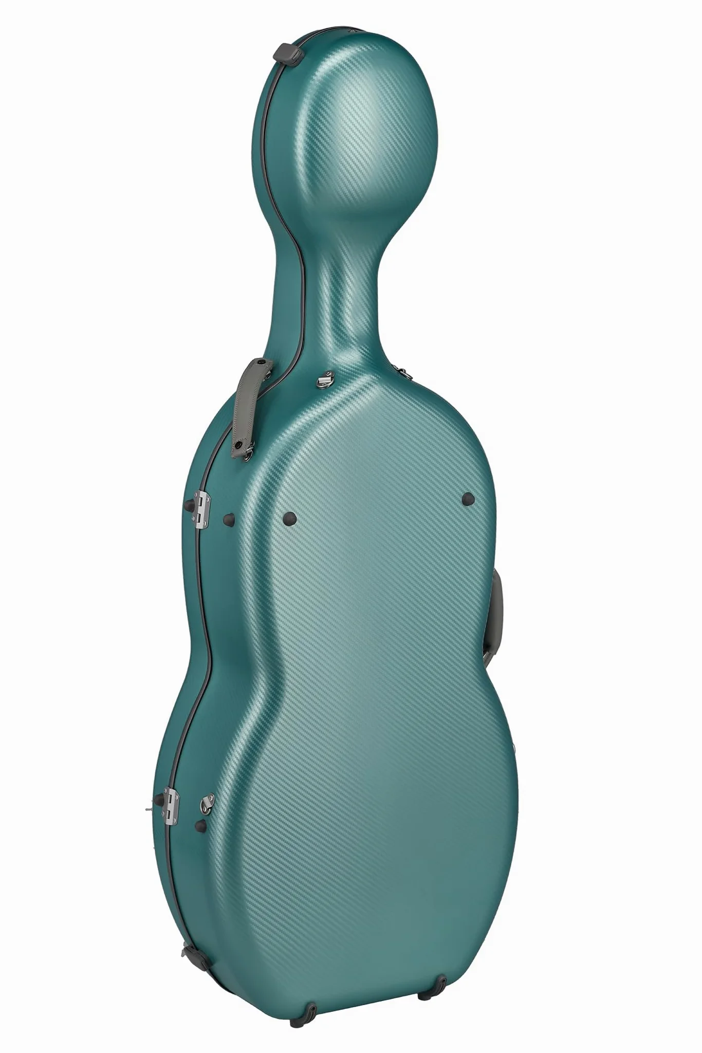 GEWA Custodia per violoncello FUN Series policarbonato 4/4 Verde/Grigio, interno nero, 2 cinghie zaino rimovibili, tasca accessori, sospensione imbottita, maniglia laterale aggiuntiva