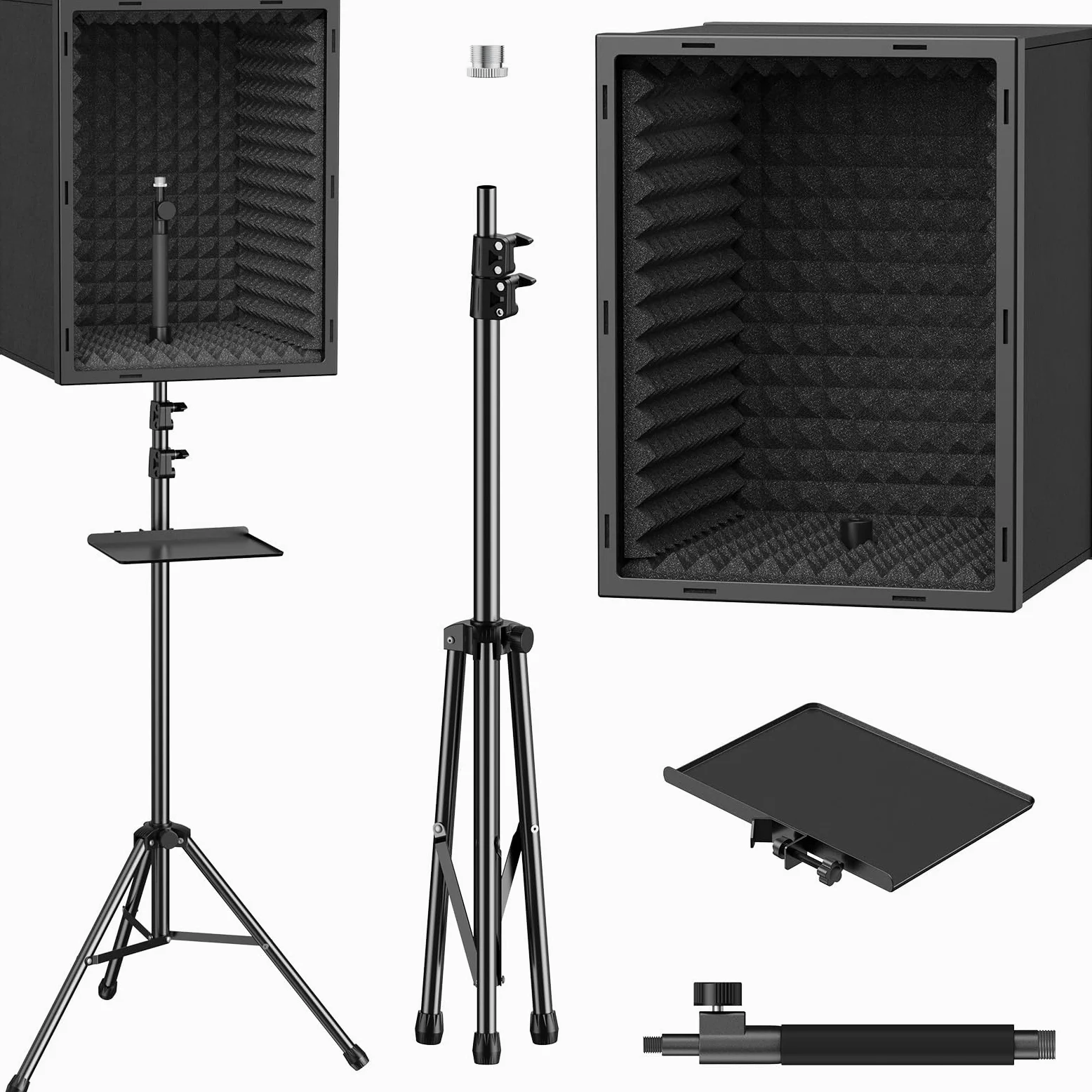 TONOR Targhetta Isolante Microfono per Studio, Scatola in Schiuma Acustica Incorniciata per Registrazioni Professionali, Filtro Microfono per Assorbimento Acustico, Cabina di Canto, Podcast, 190 cm
