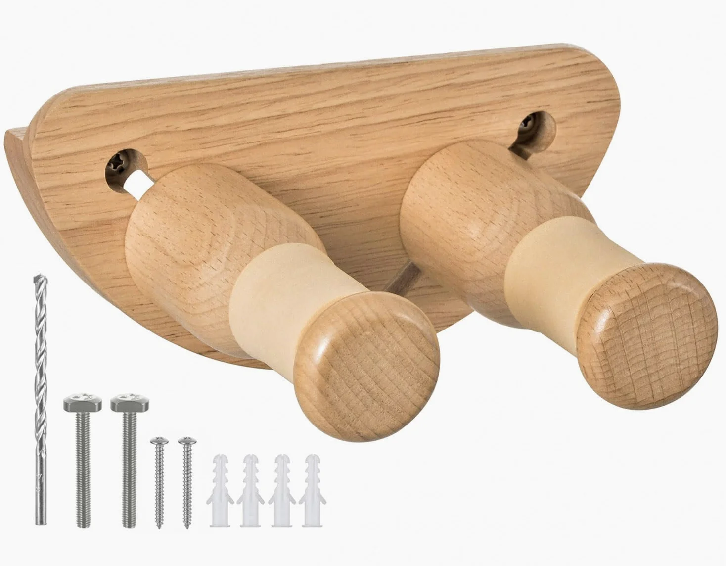 Supporto di Chitarra da Muro, Regolabile Gancio di Legno Supporto da Parete in Legno per Chitarra, Basso, Banjo, Ukulele