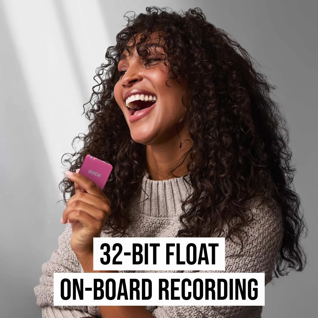 RØDE Wireless GO (Gen 3) – Microfono wireless compatto – Audio cristallino, registrazione a 32 bit float, controllo automatico del livello, per telefoni, fotocamere e computer (Rosa)
